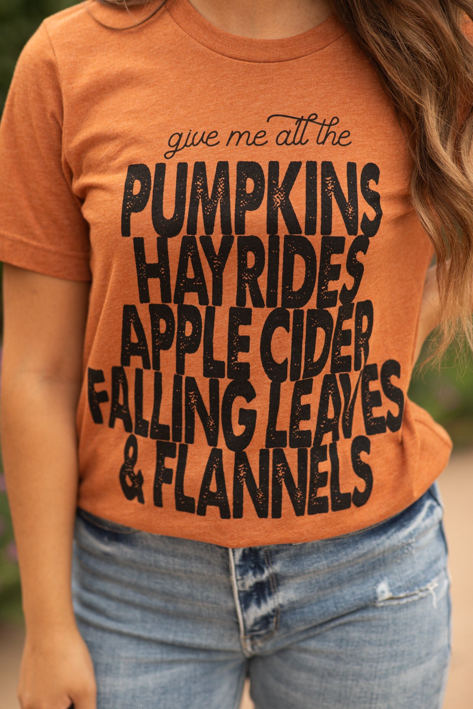 Burnt Orange All The Fall Things Graphic Tee - Filly Flair