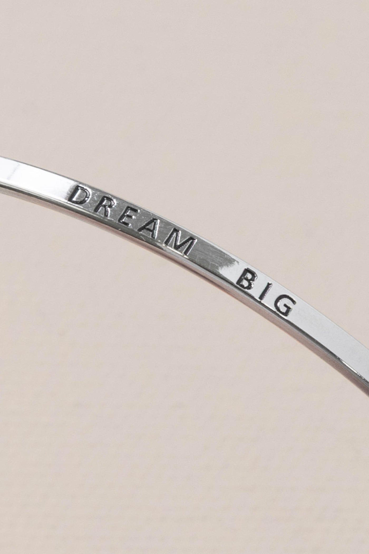 Silver Dream Big Engraved Bangle Bracelet