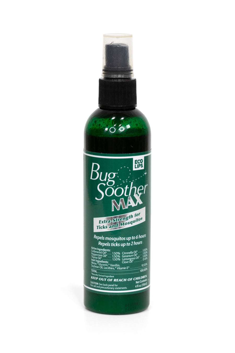 Bug Soother 4oz MAX Extra Strength Mosquito Repellent Spray