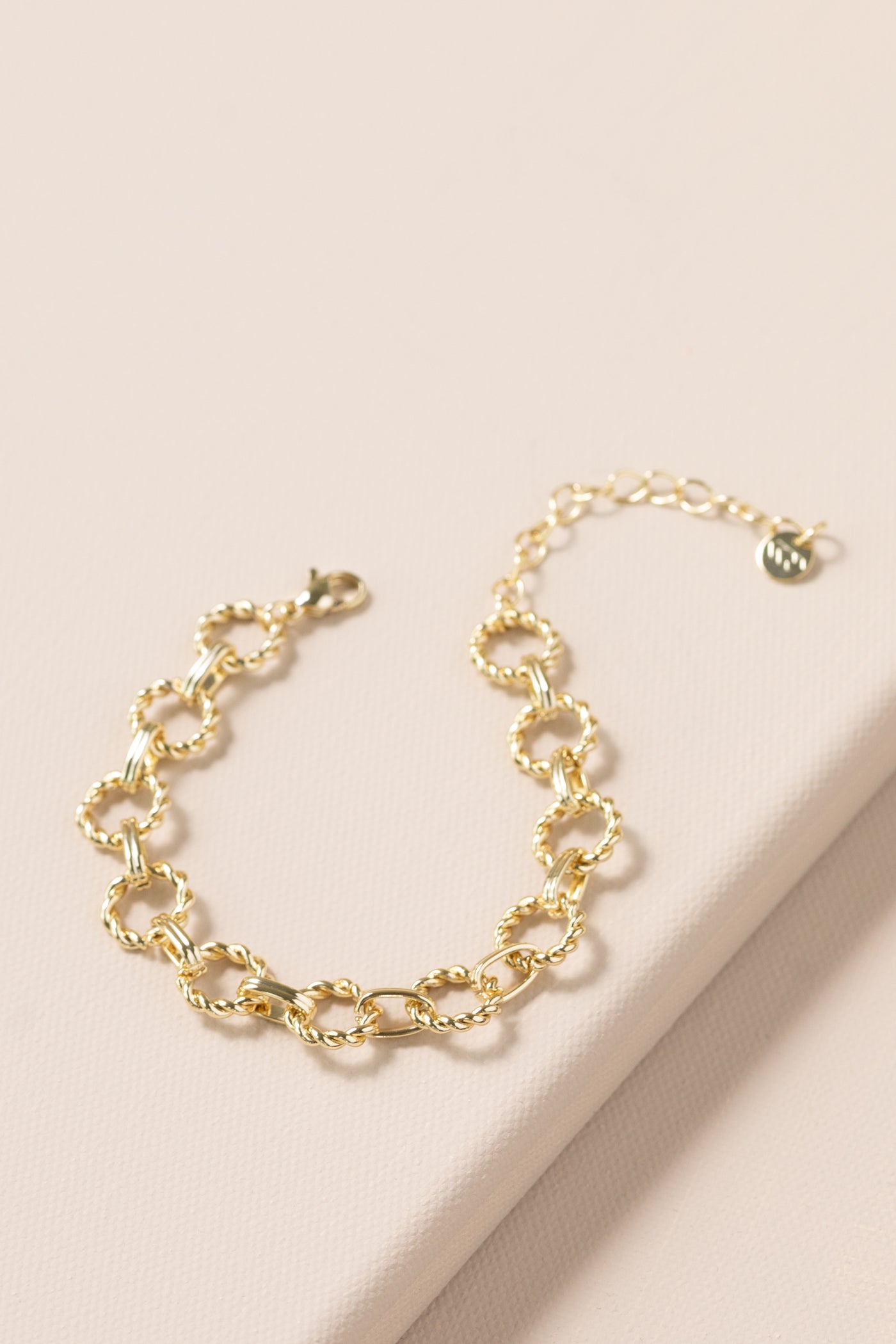 Gold Circle Chain Bracelet