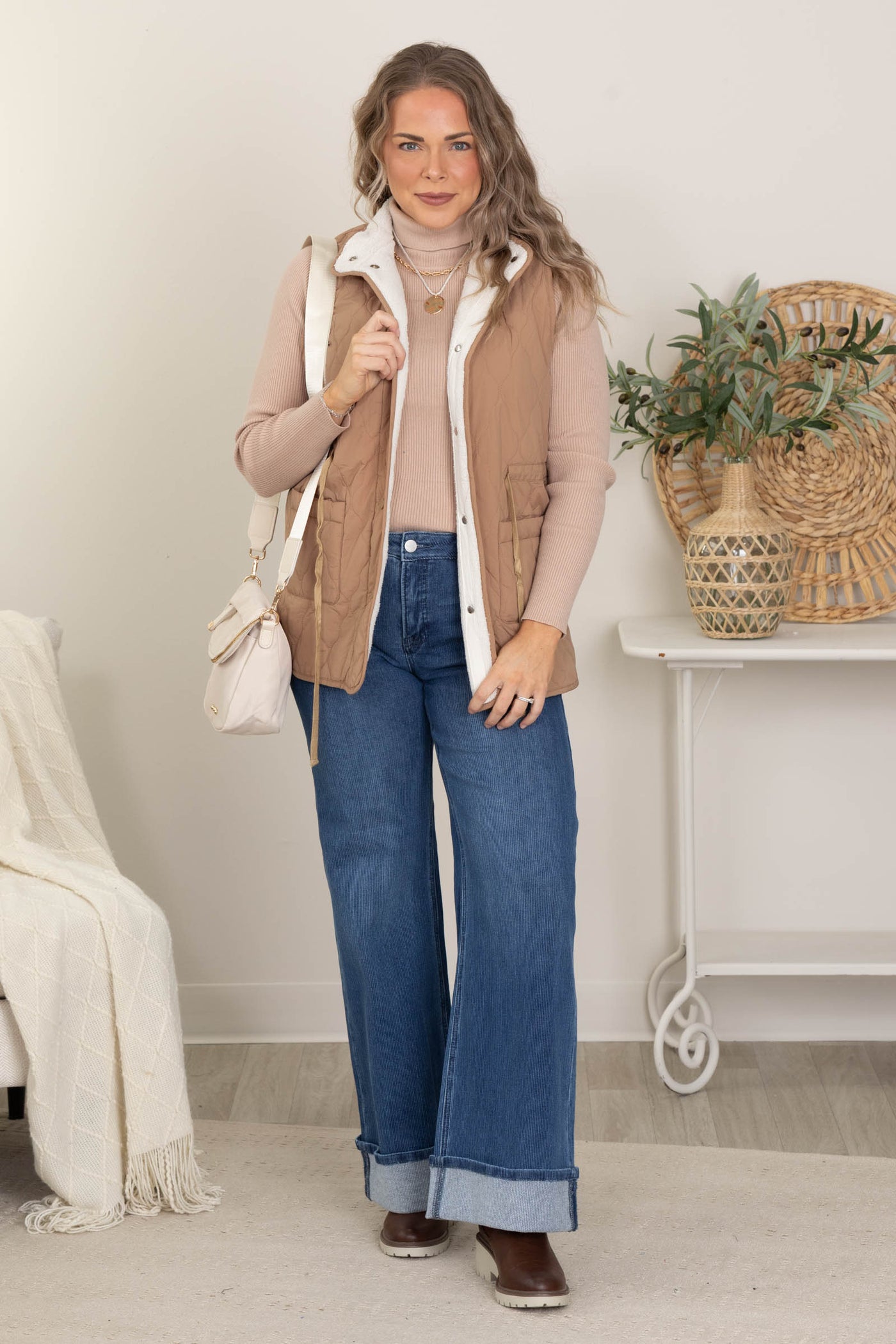 Drawstring Waist Padding Vests