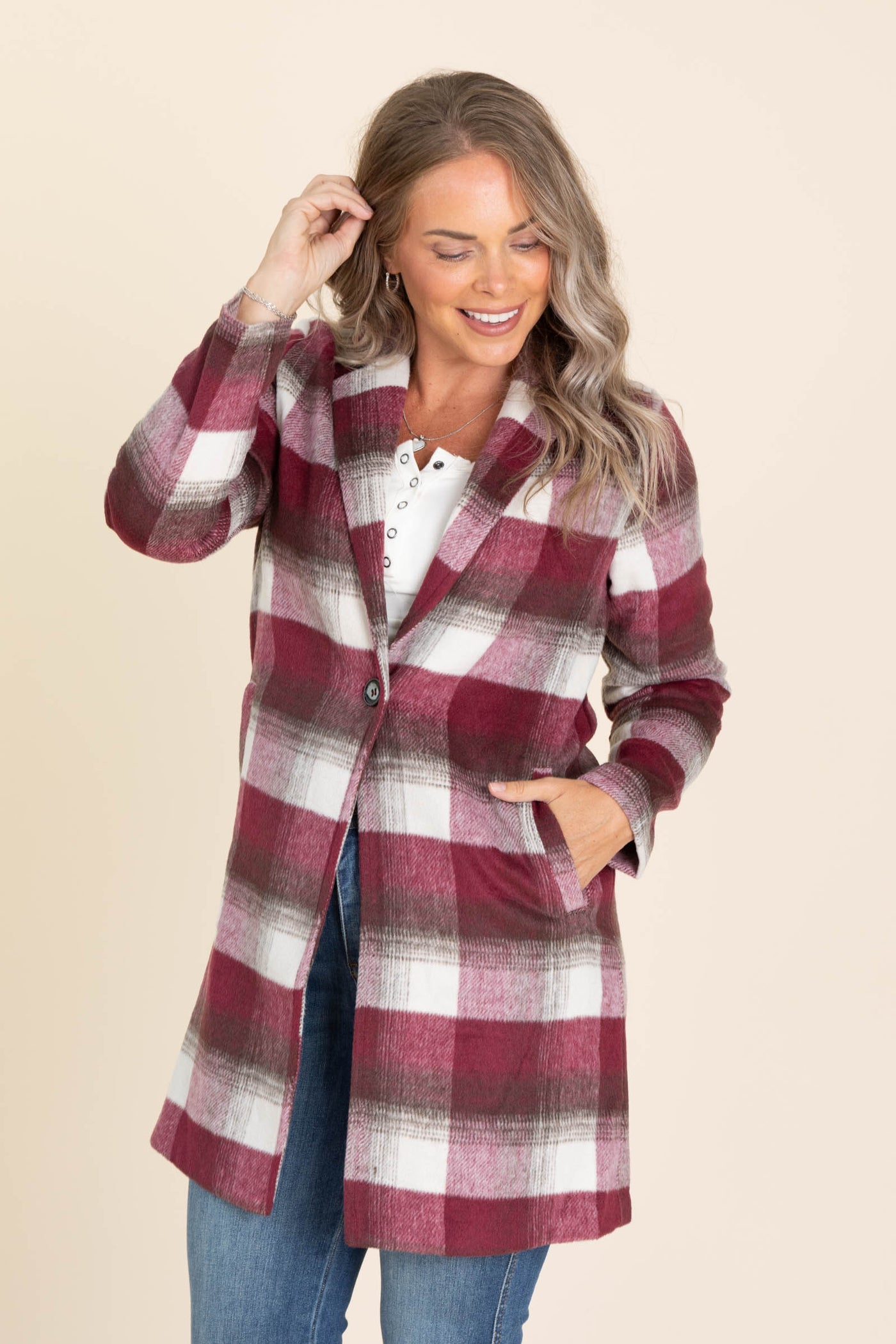 Trench Plaid Shackets