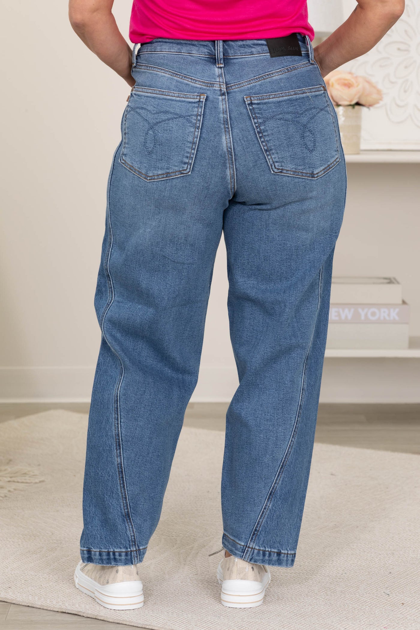 Judy Blue High Waist Rigid Magic Panel Barrel Jeans