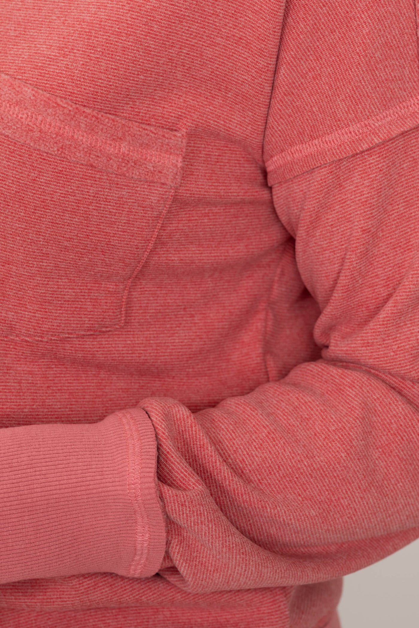 Light Rust Exposed Stitching Cozy Knit Top