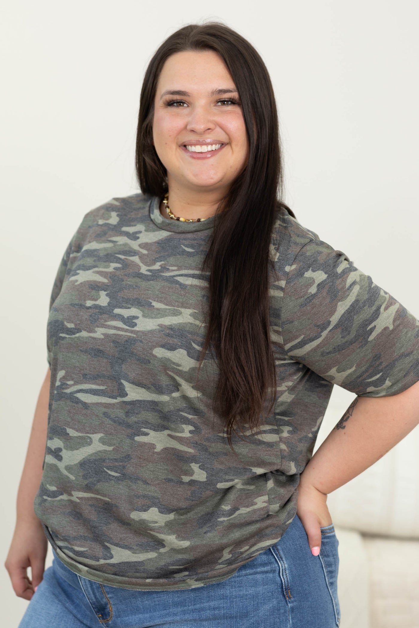 Super Soft French Terry Camo Top By Filly Flair