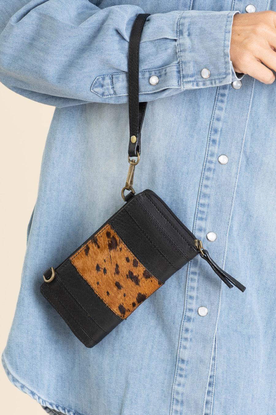 Genuine Cowhide Wristlet Wallet