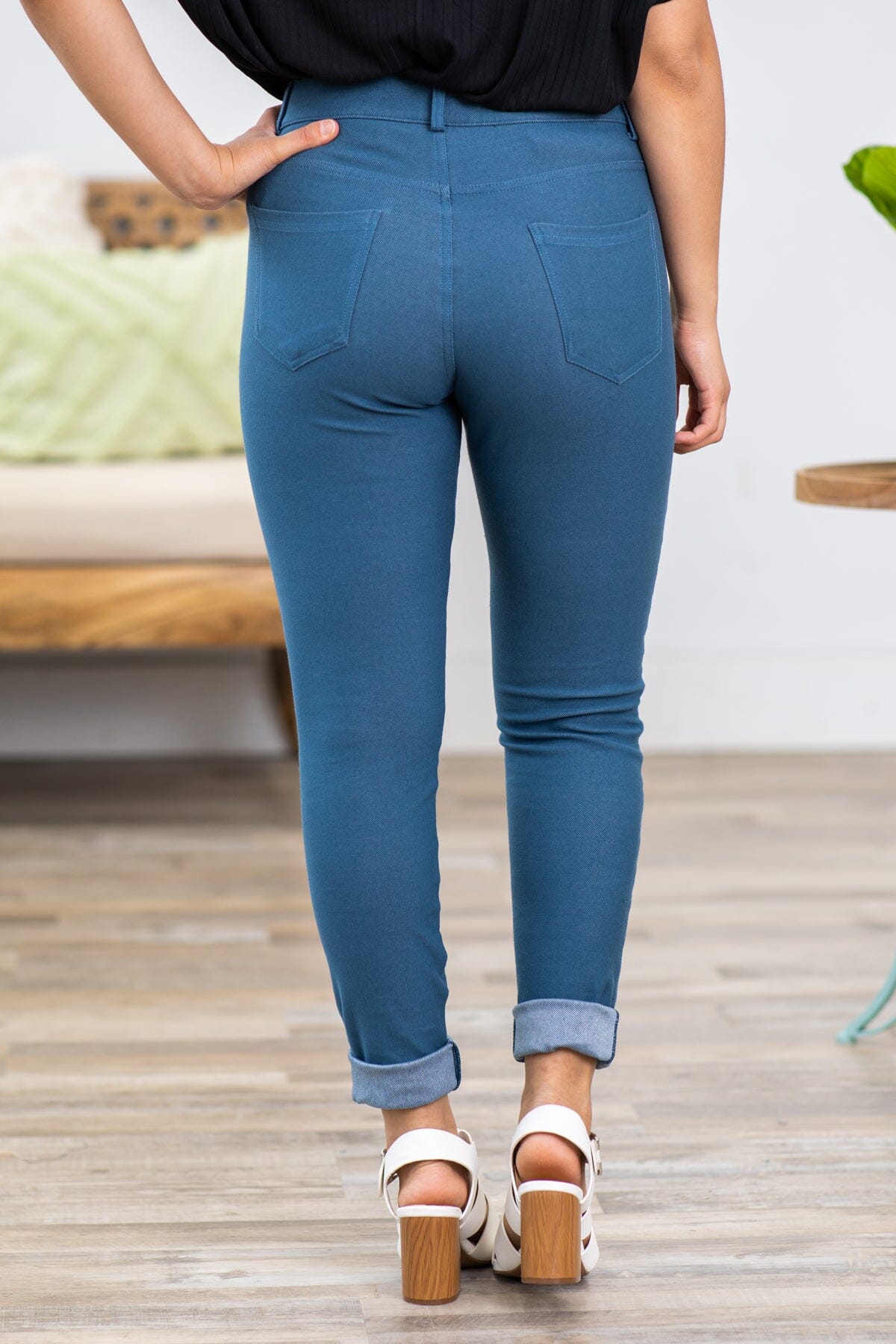 Teal Skinny Fit Jeggings - Filly Flair