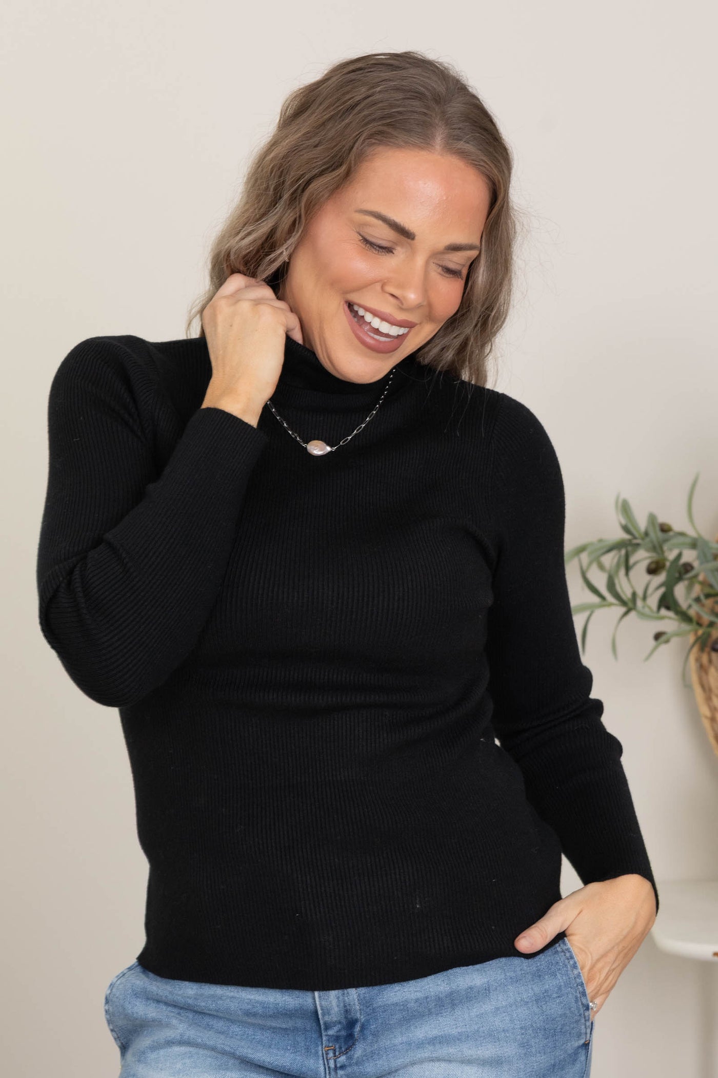 Ribbed Turtle Neck Sweaters