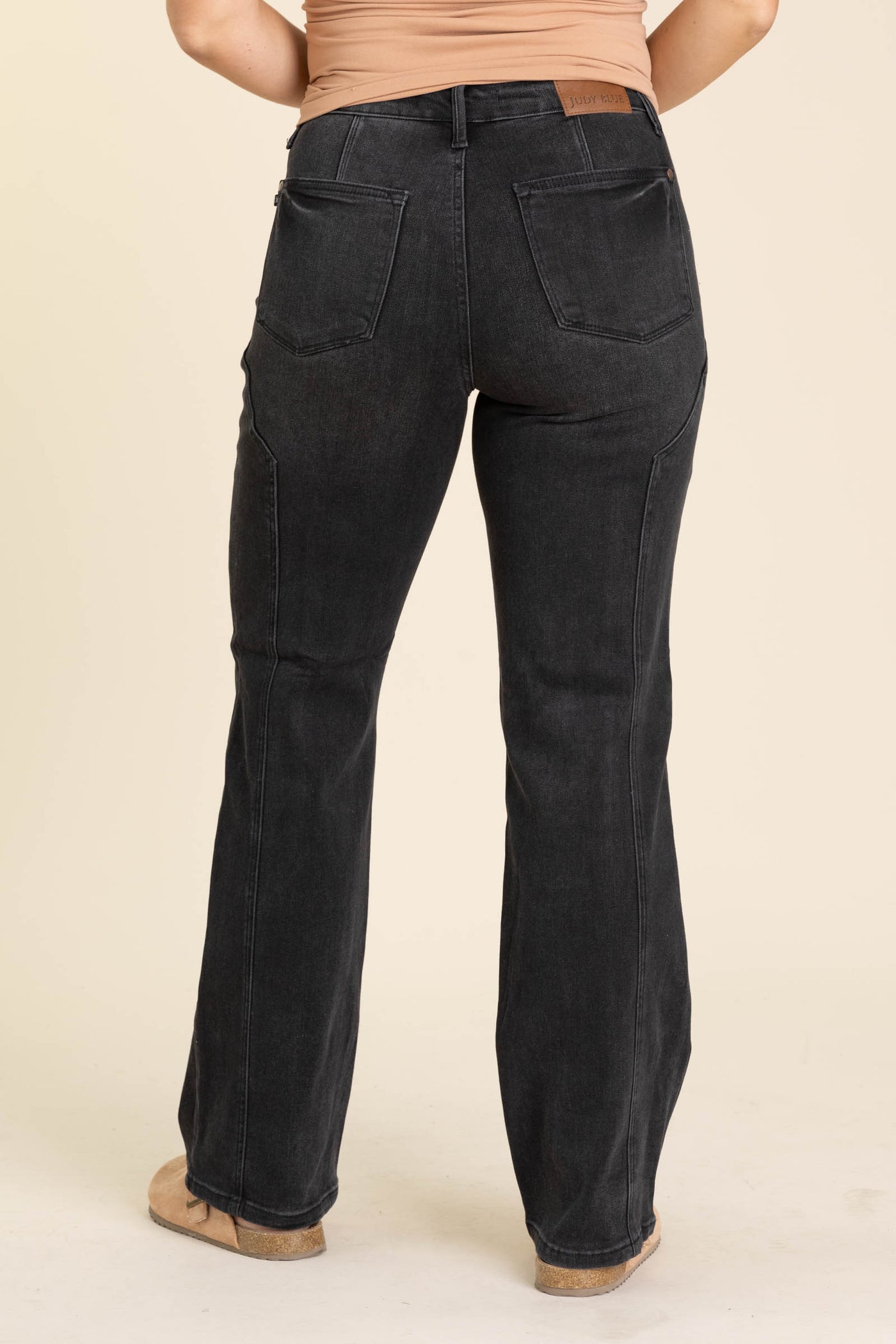 Judy Blue Black Straight Western Seam Jeans