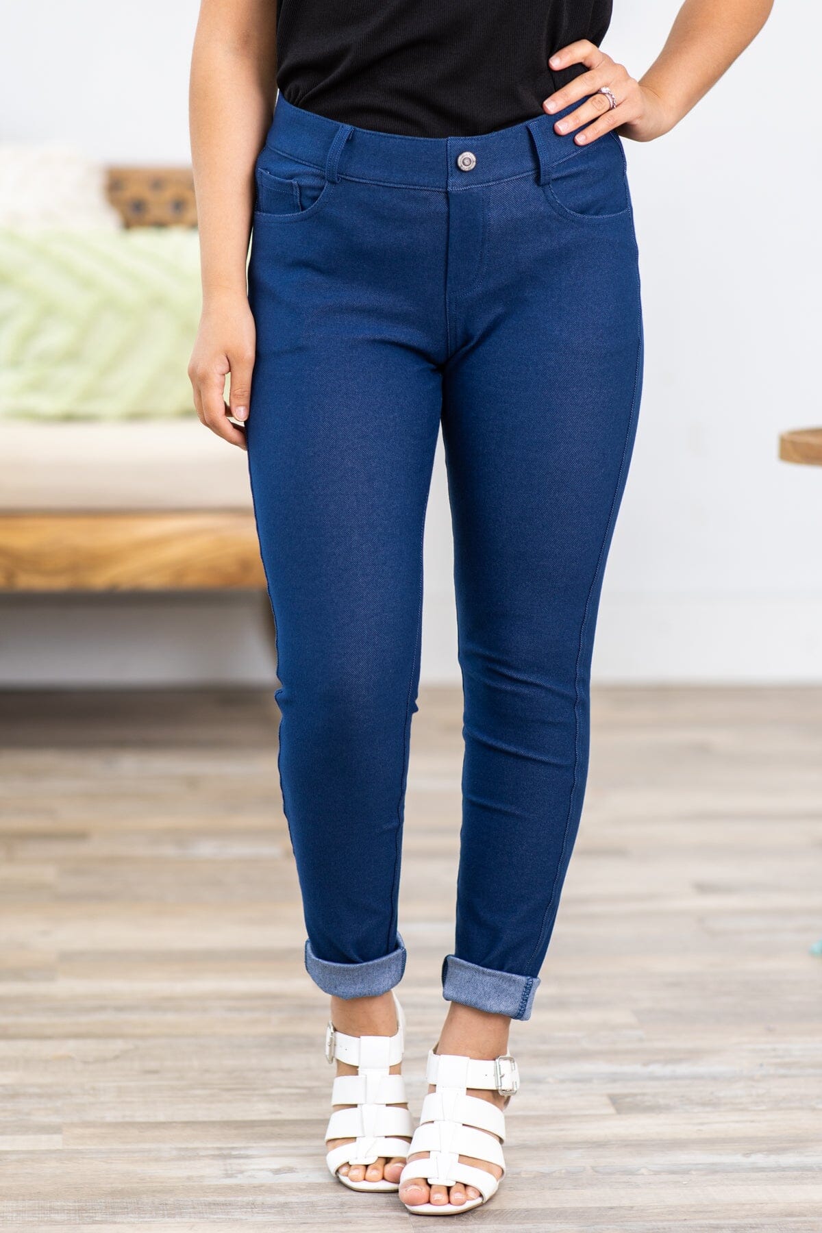 Blue Skinny Fit Jeggings - Filly Flair