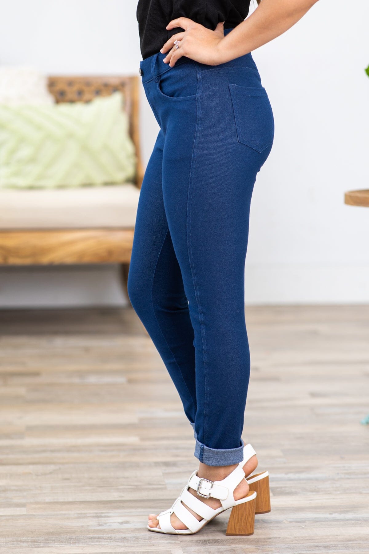 Blue Skinny Fit Jeggings - Filly Flair