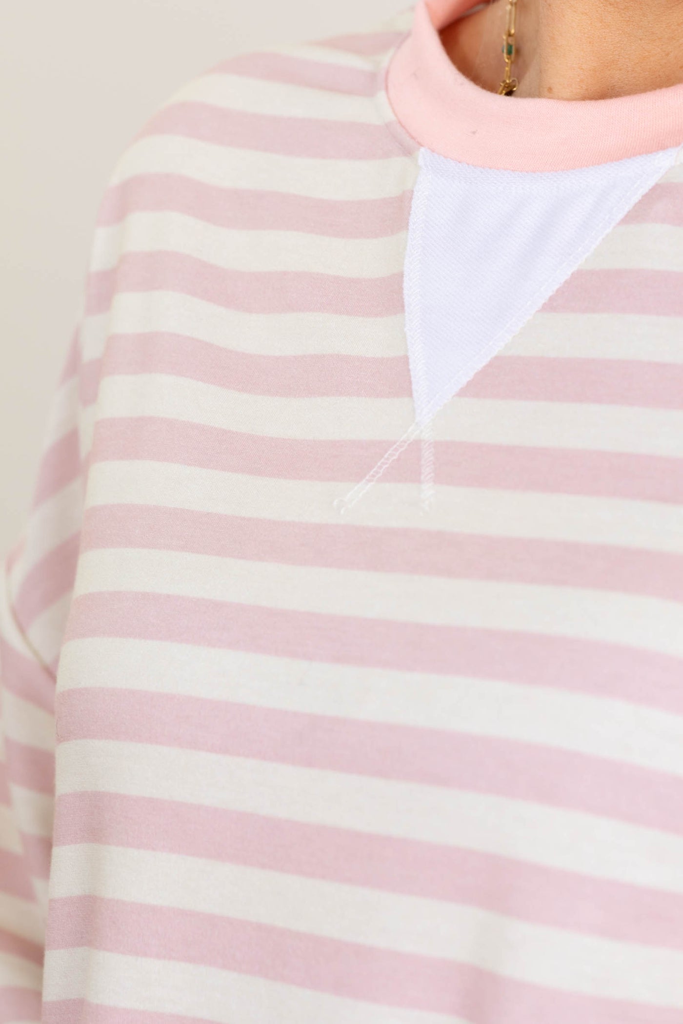 Crewneck French Terry Knit Pullover Tops