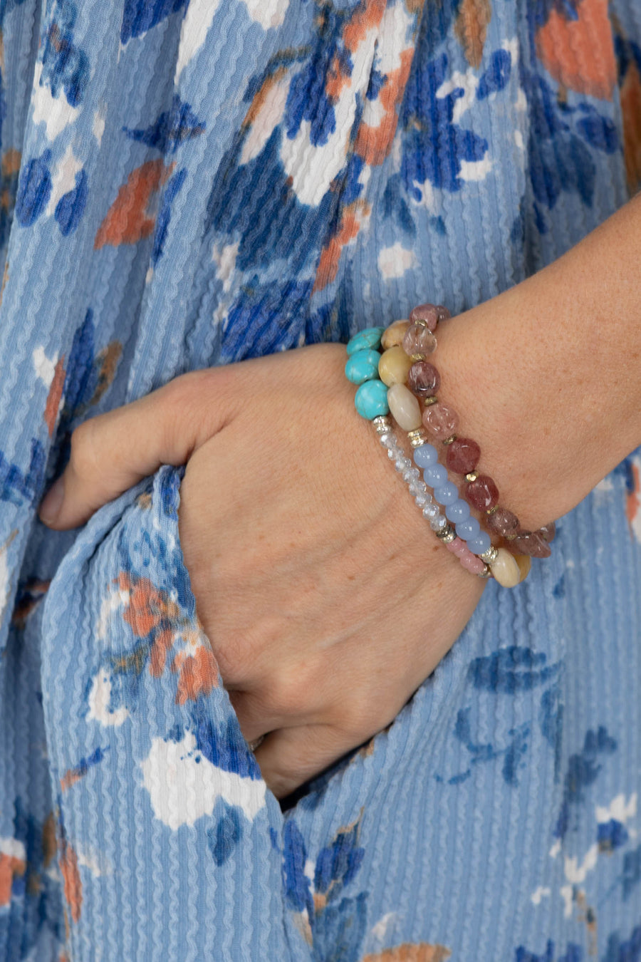 Multicolor Magnolia Bracelet Set