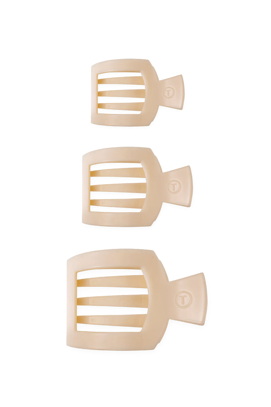 Almond Beige Flat Square Clip