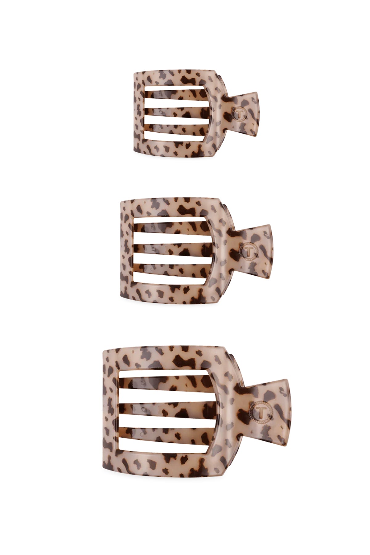 Blonde Tortoise Flat Square Clip