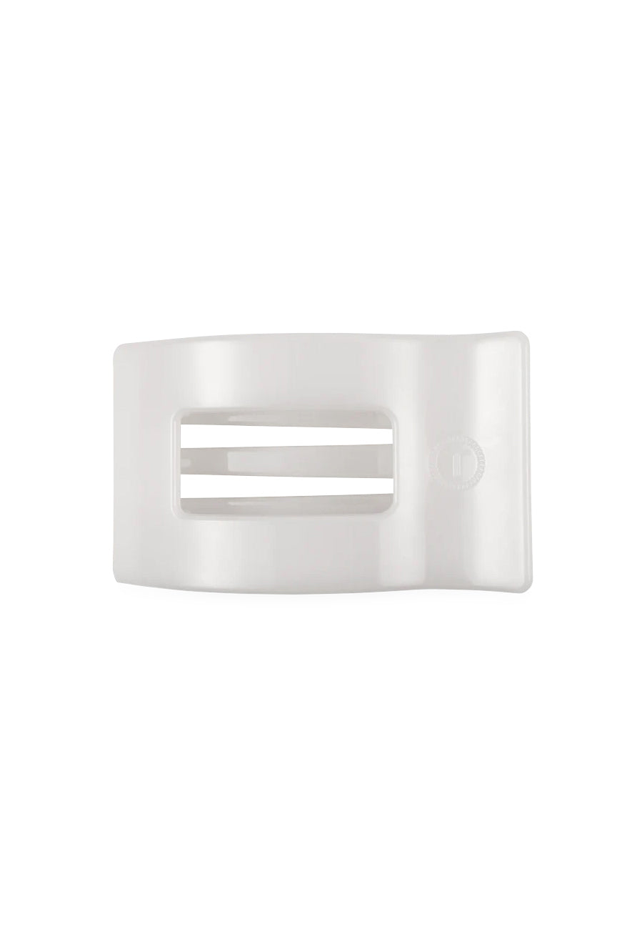 Coconut White Flat Rectangle Hair Clip