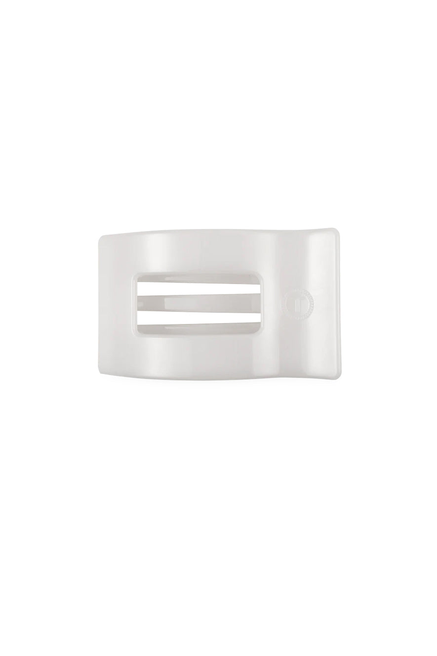 Coconut White Flat Rectangle Hair Clip