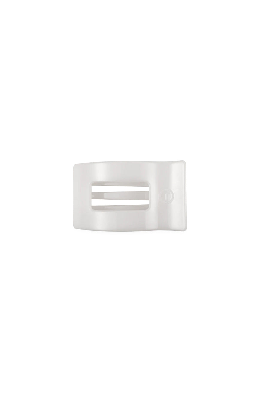 Coconut White Flat Rectangle Hair Clip