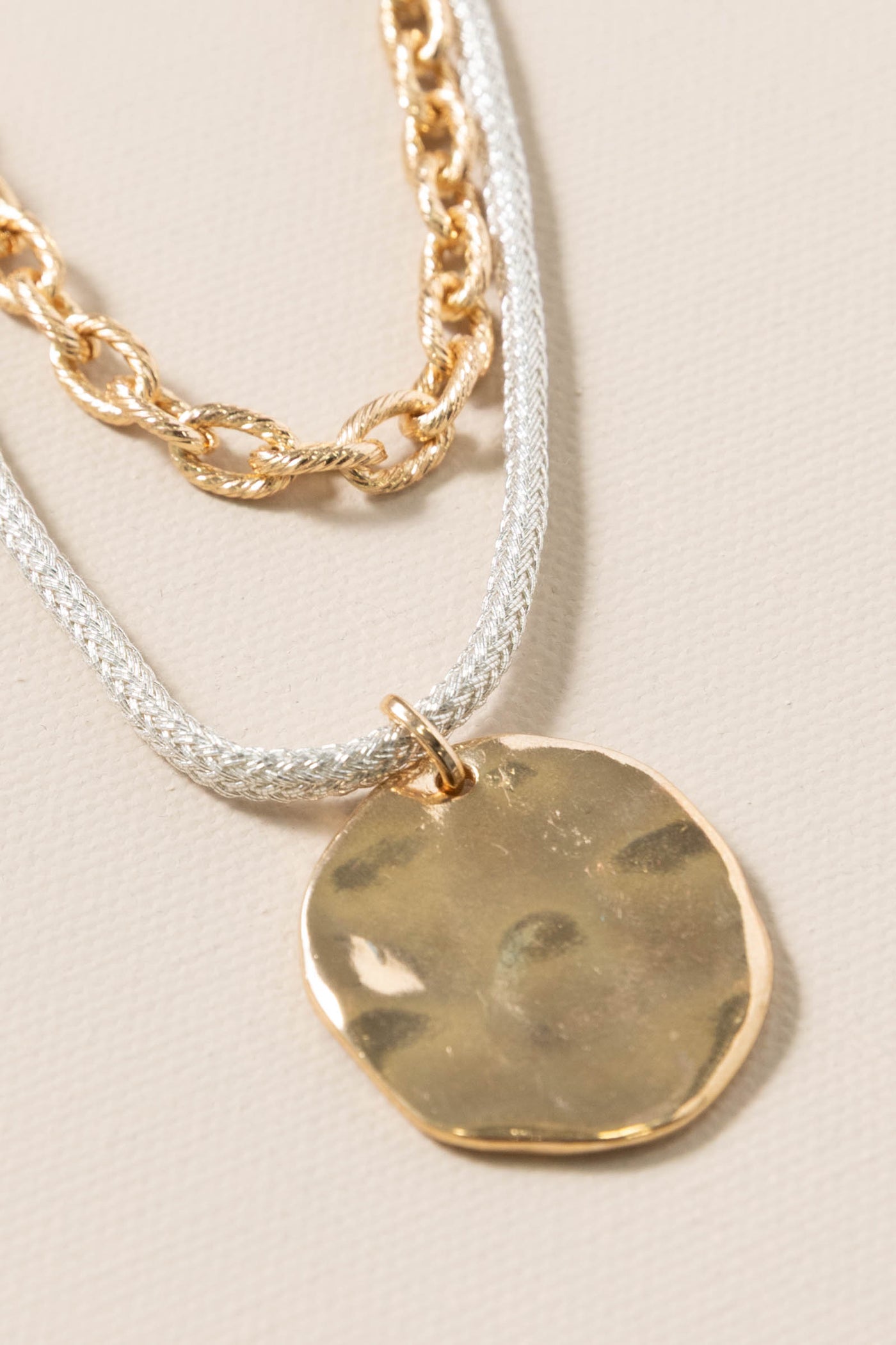Gold Chain With Rope and Coin Necklace