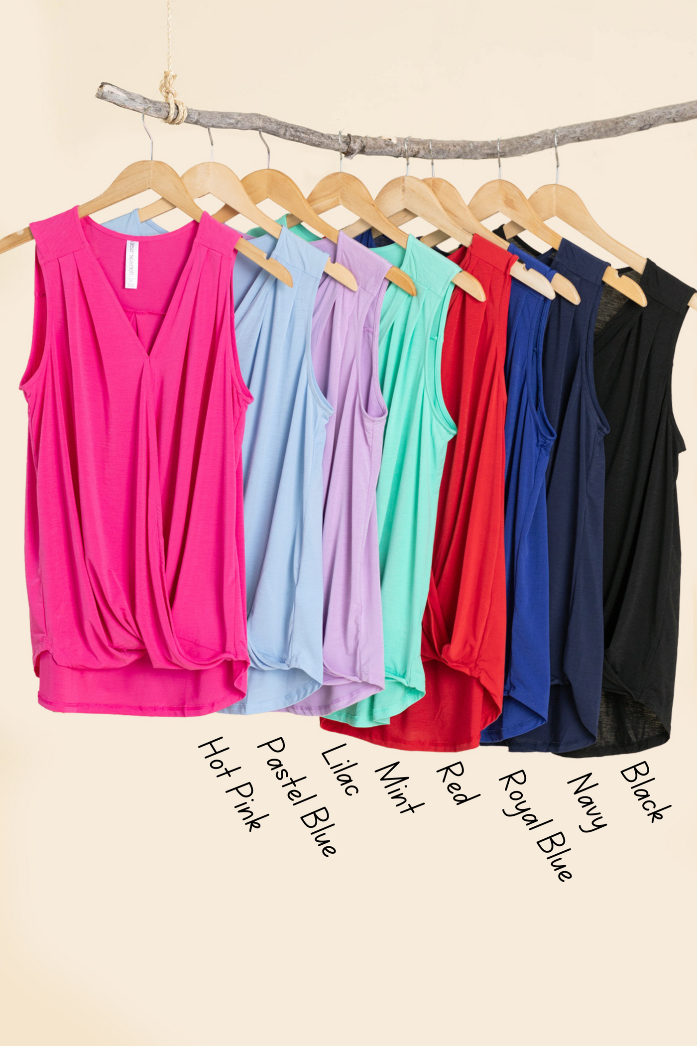 Surplice Wrinkle Free Tank Top