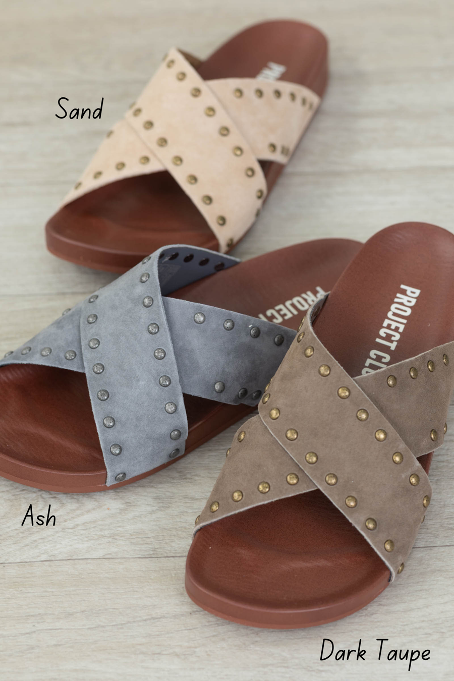 Studded Criss Cross Platform Sandals