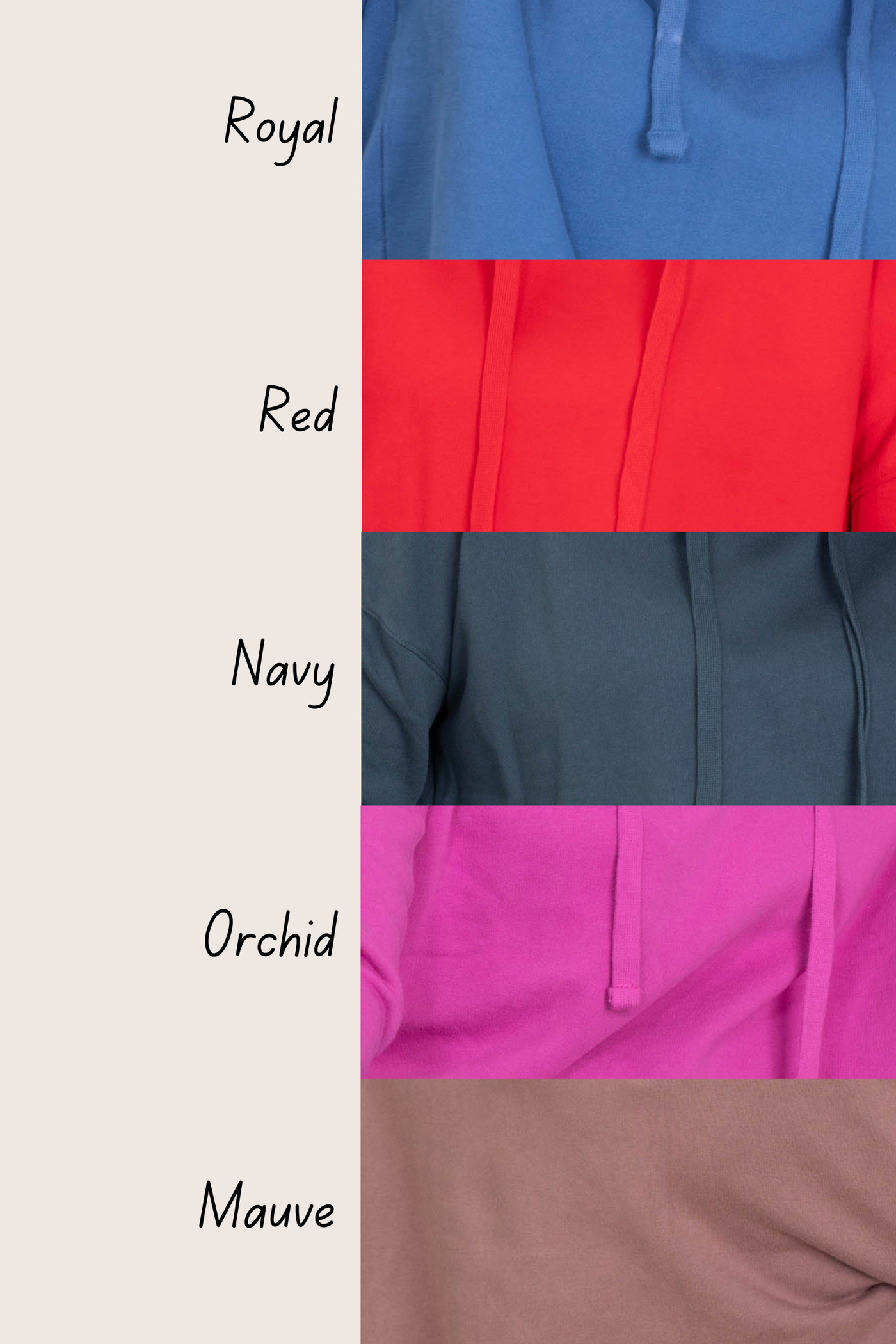 French Terry Raw Round Hem Hoodie
