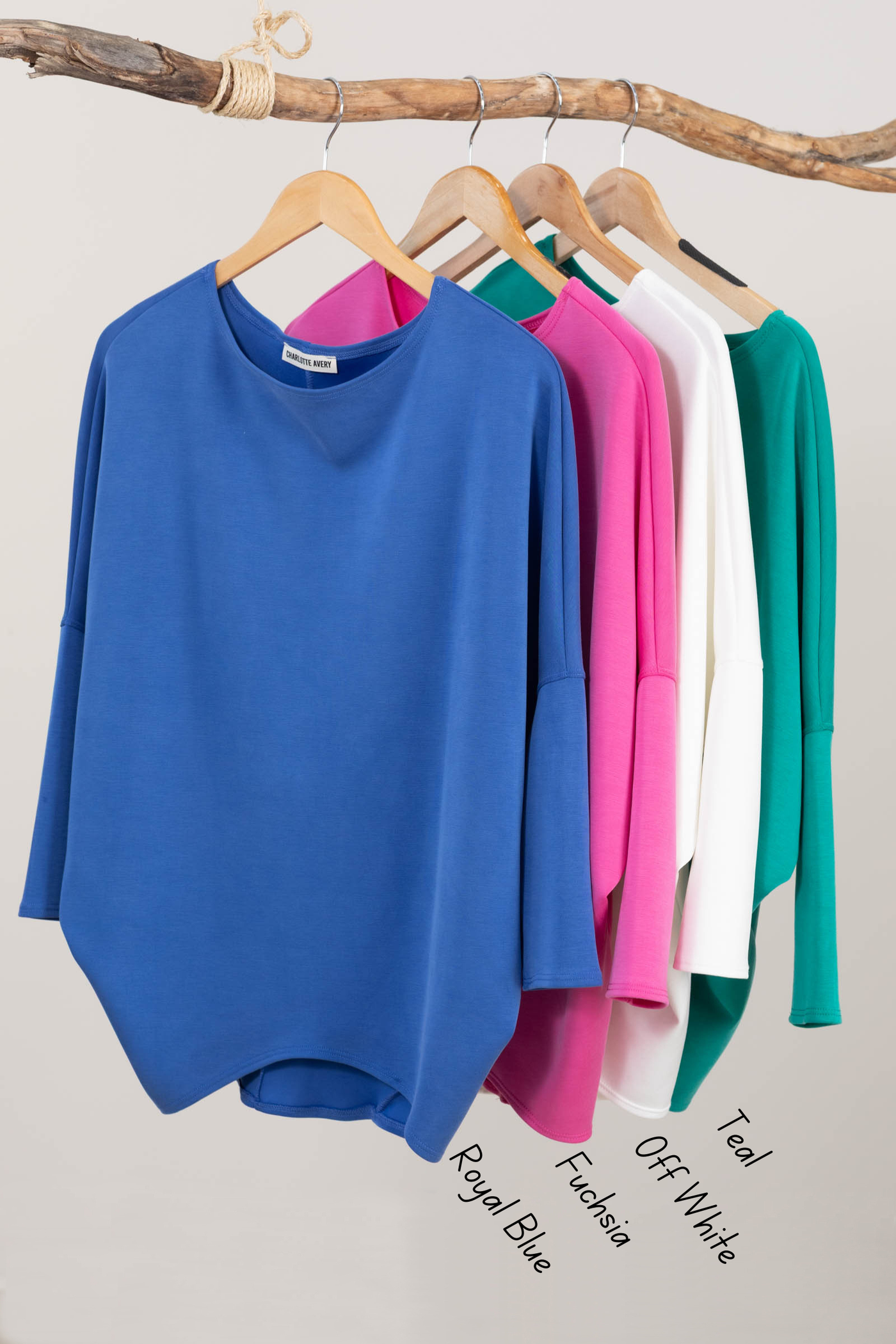 Scuba Boatneck Dolman Long Sleeve Knit Tops