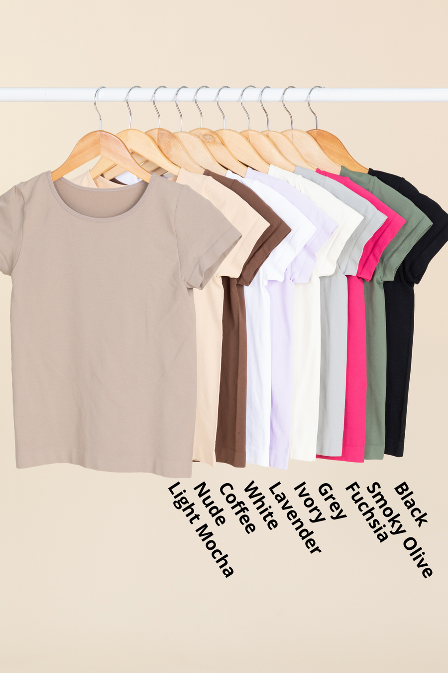 Seamless Crewneck Short Sleeve Knit Top