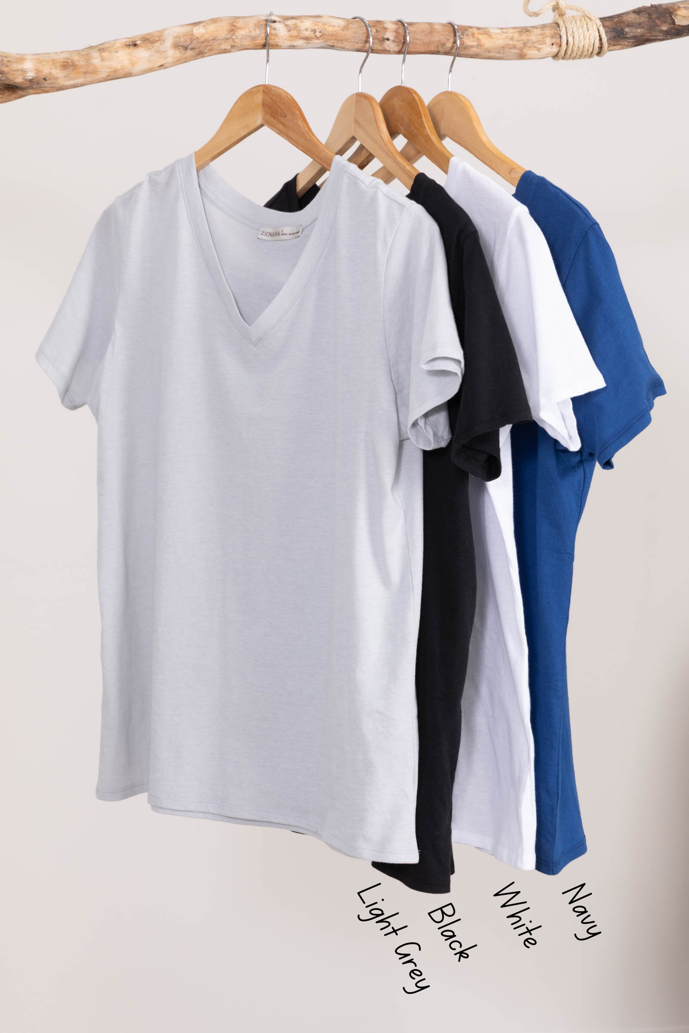 Boyfriend Fit V-Neck Short Sleeve Tee