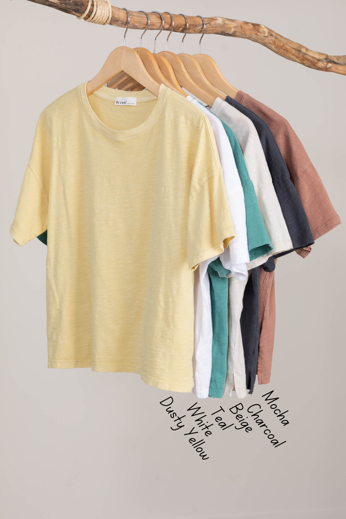Garment Dyed Cotton Boxy Knit Tee