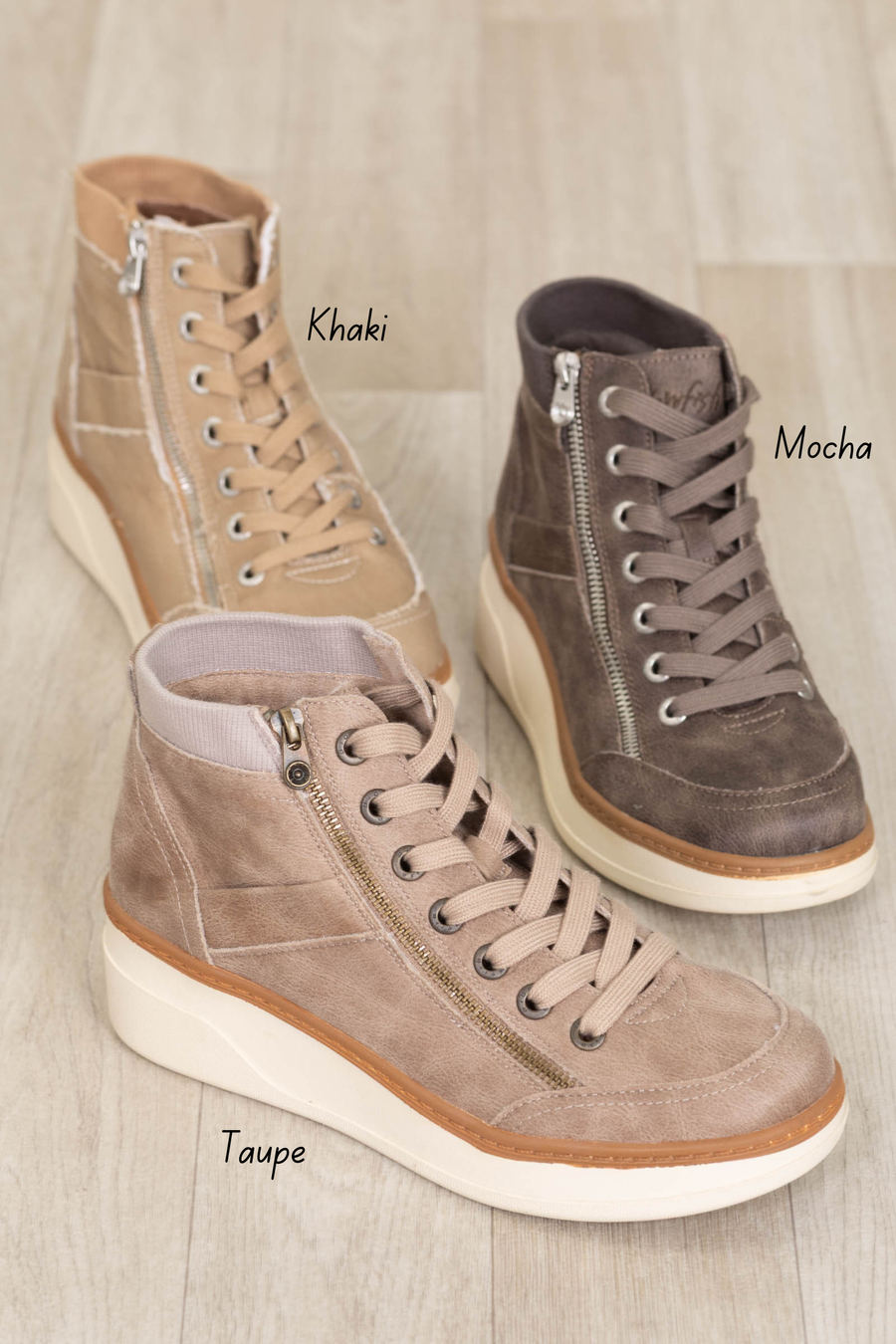 Blowfish Canvas Wedge Sneakers With Zipper