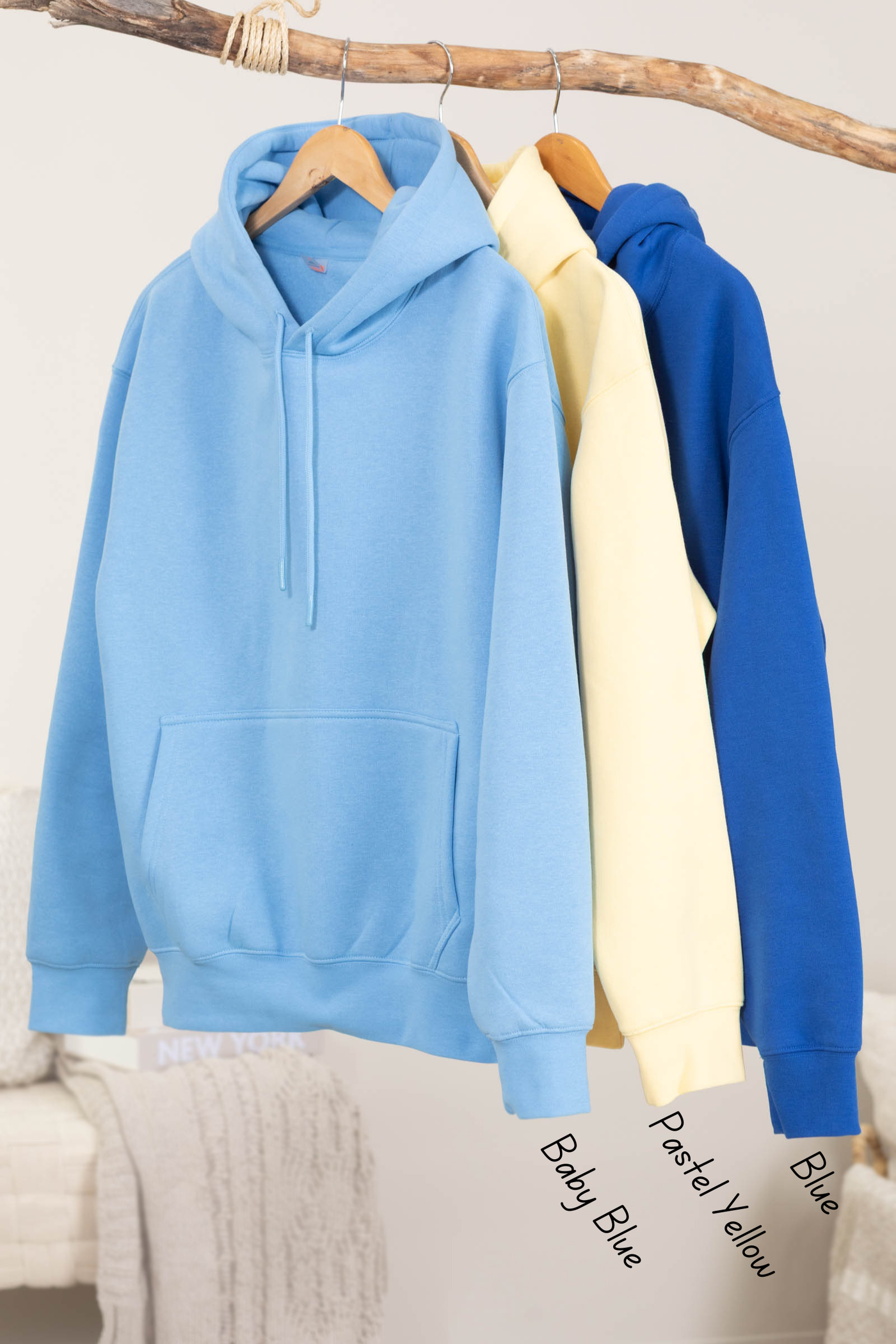 Cotton Blend Hoodies With Kangaroo Pocket