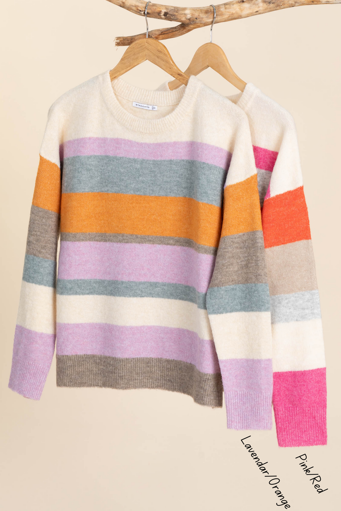 Multi Colorblock Stripe Pullover Sweaters