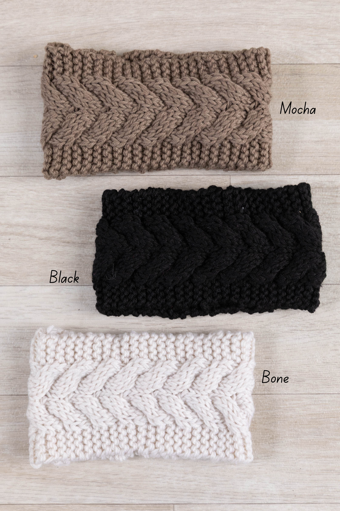 Crochet Cable Knitted Headband Warmers