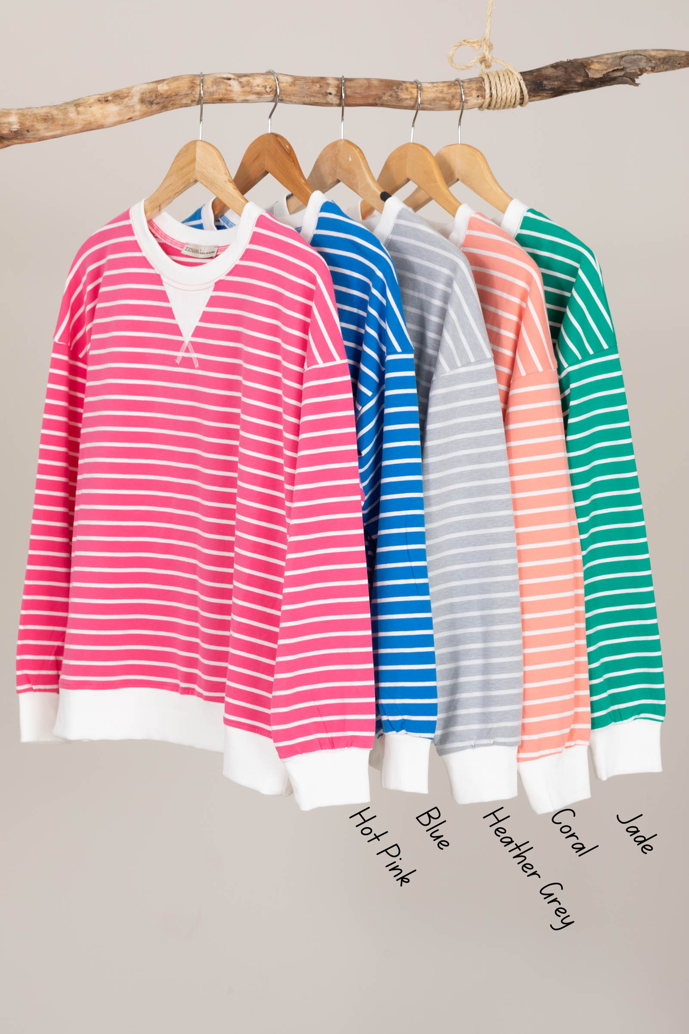 Striped Long Sleeve Pullover Knit Tops