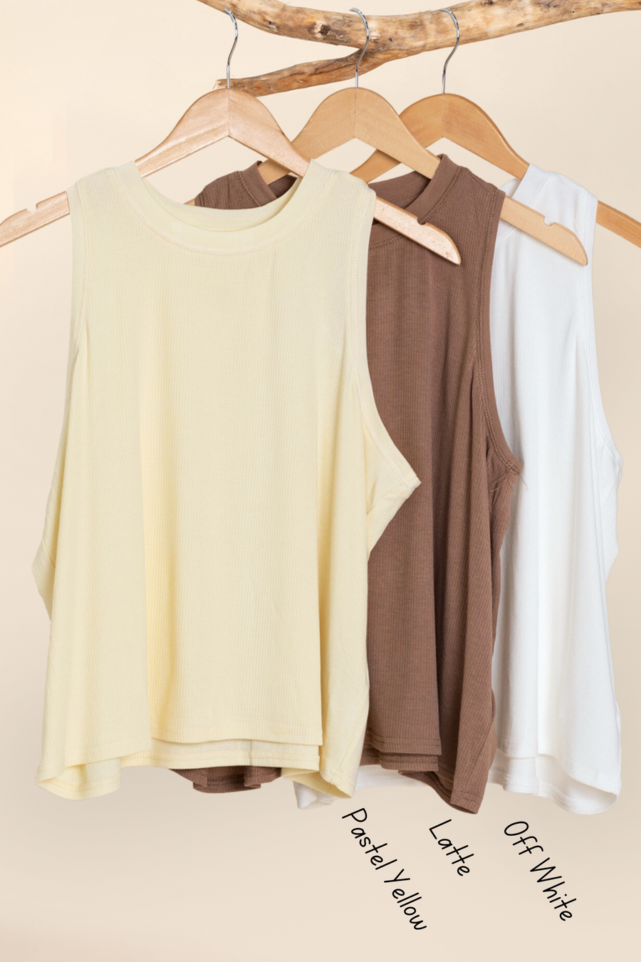 Light Ribbed Halter Knit Tank Top