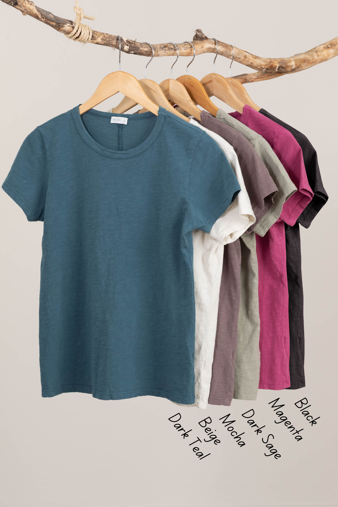 Garment Dyed Cotton Slub Knit Tees