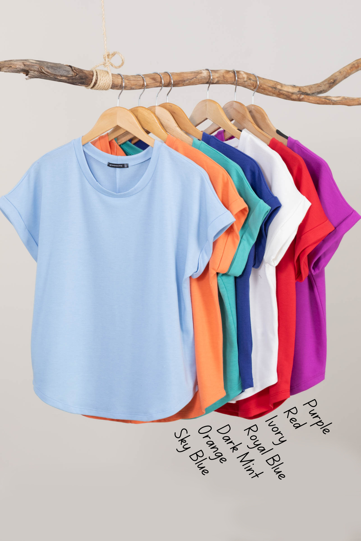 Solid Everyday Terry Knit Tops