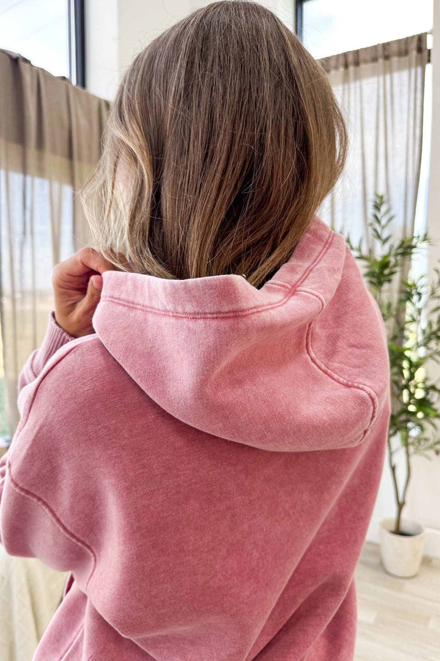 Fleece Acid Wash Kangaroo Pocket Hoodie