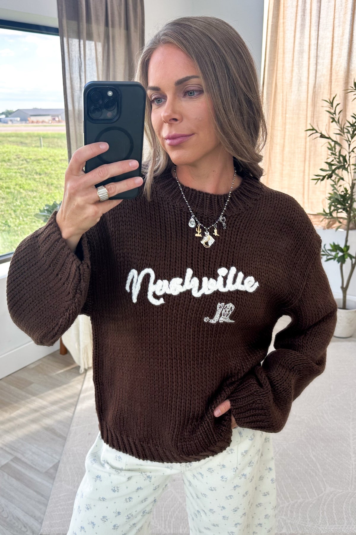 Brown Nashville Knit Sweater