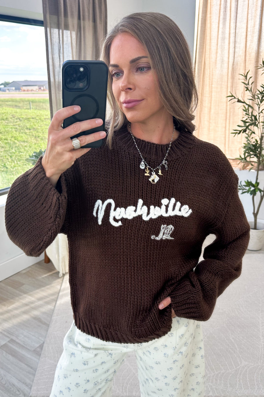 Brown Nashville Knit Sweater