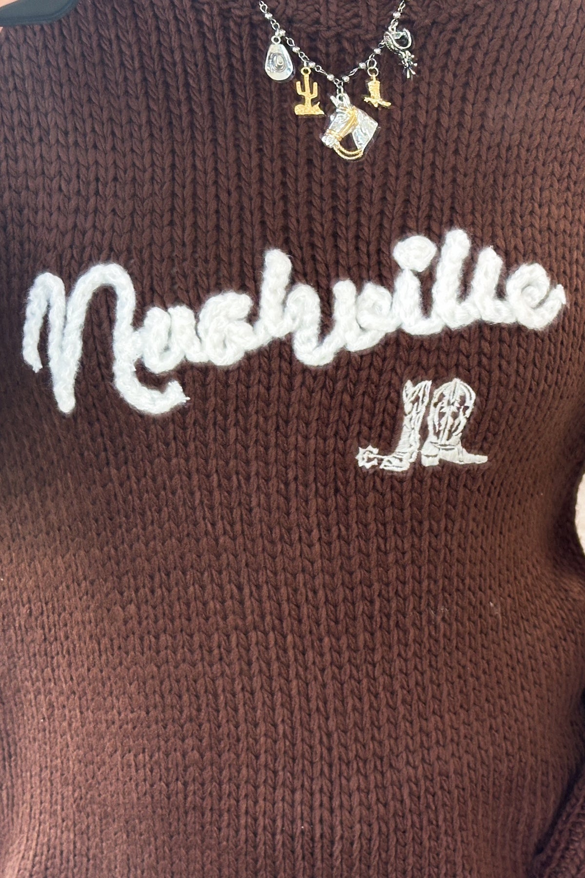 Brown Nashville Knit Sweater