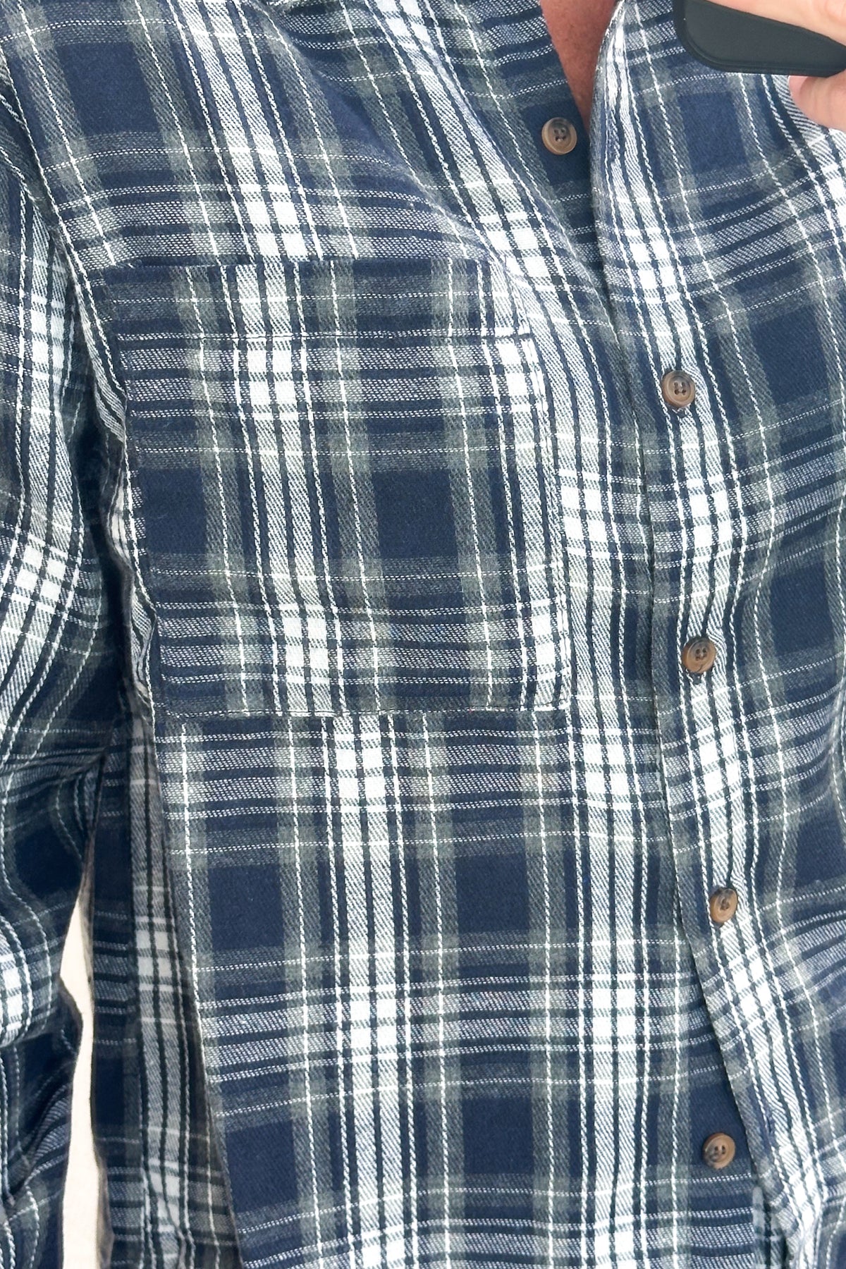 Plaid Long Sleeve Top
