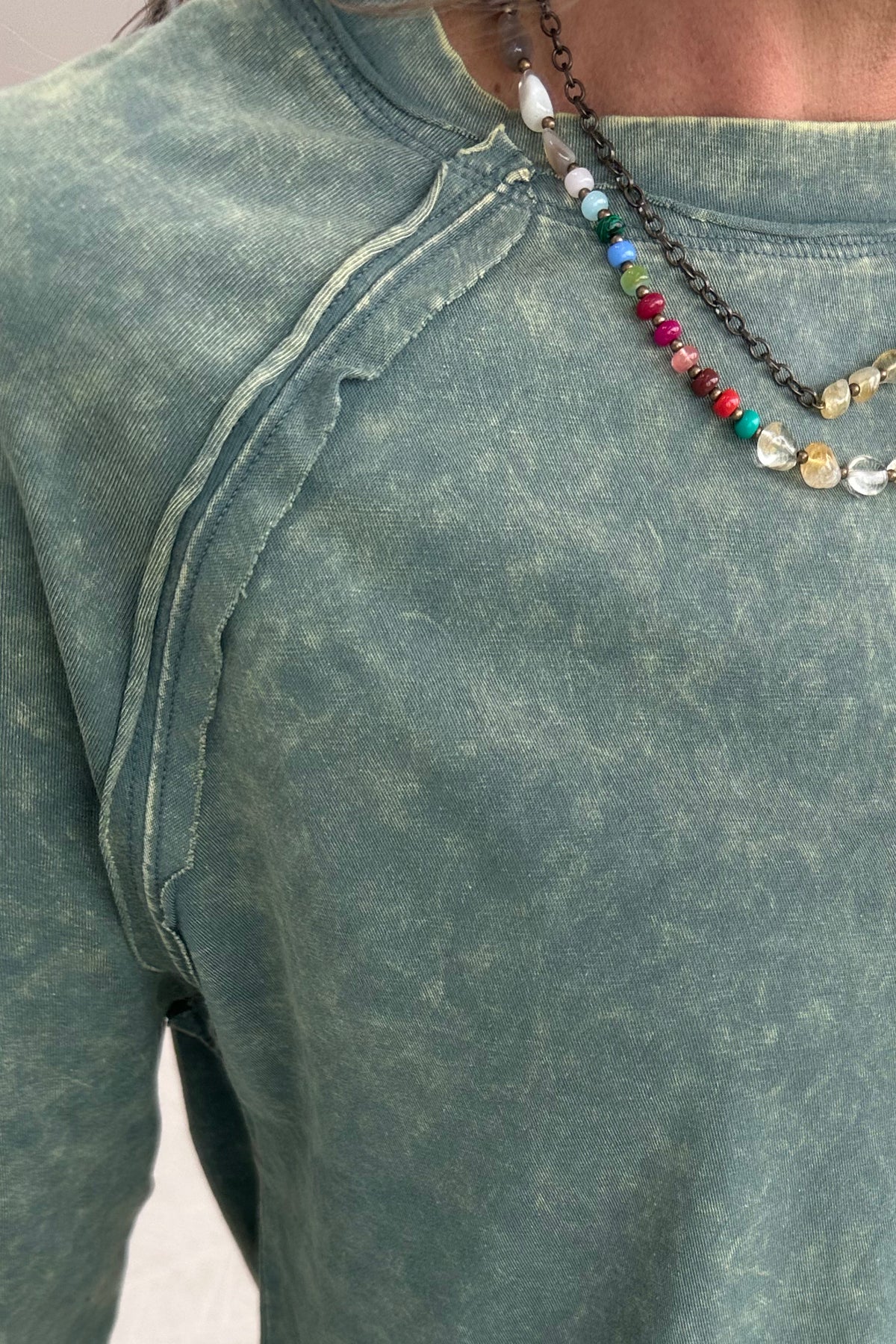 Washed Scoop Neck Top
