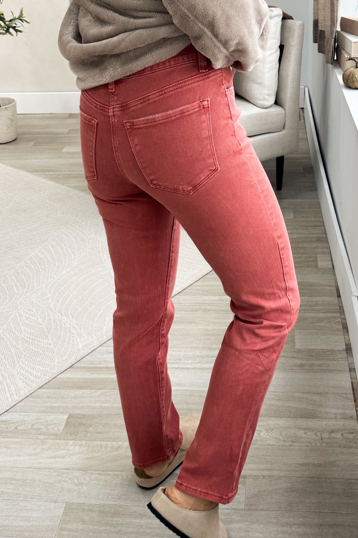 Washed Straight Leg Pants