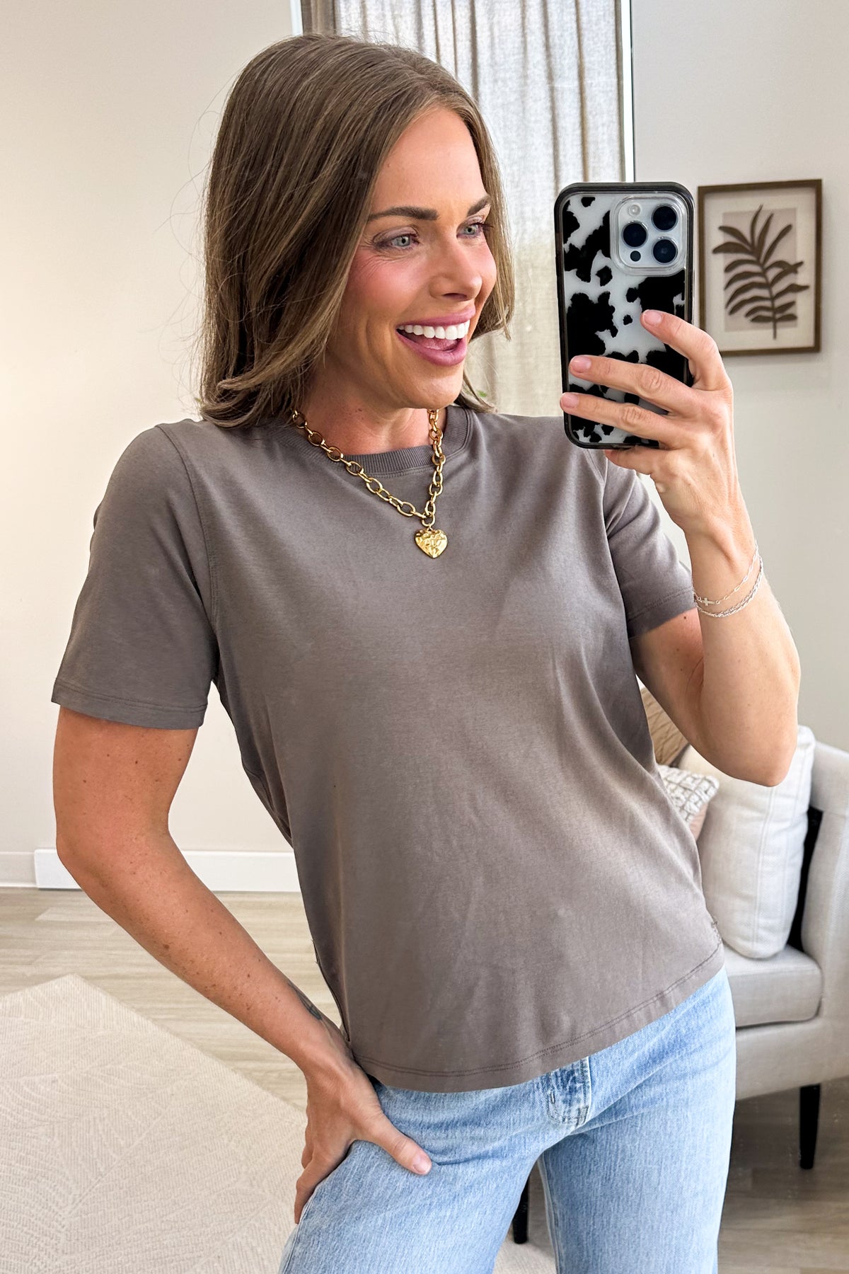 True Classic Simple Cotton Short Sleeve Knit Tee