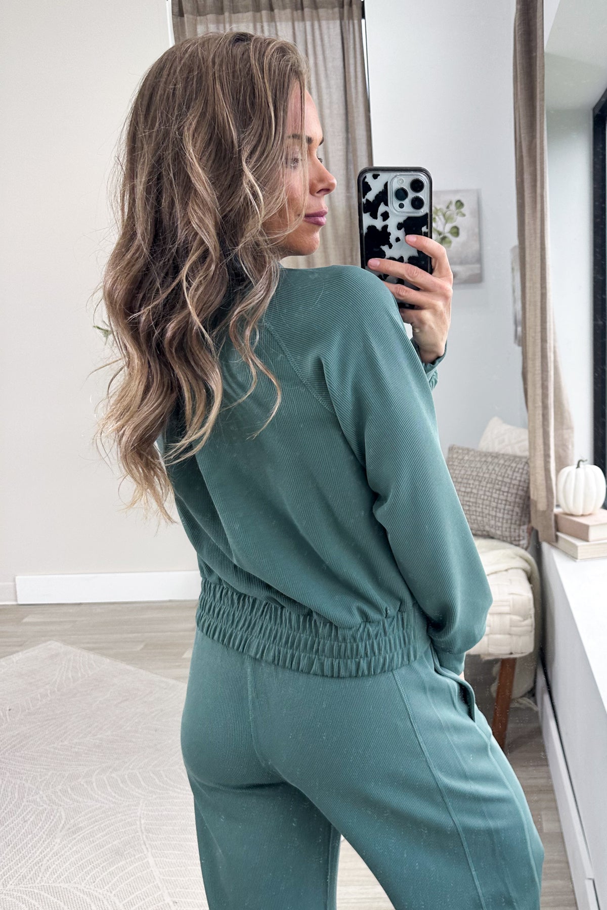 Luxe Ribbed Zip Up Jacket