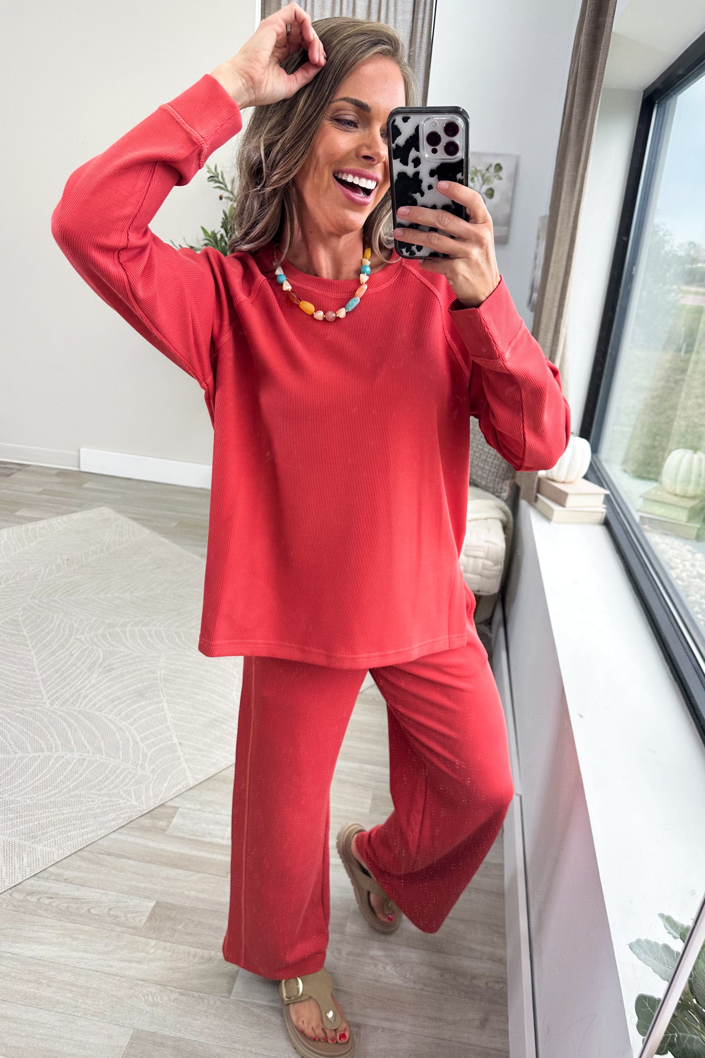 Luxe Rib Raglan Long Sleeve Knit Top