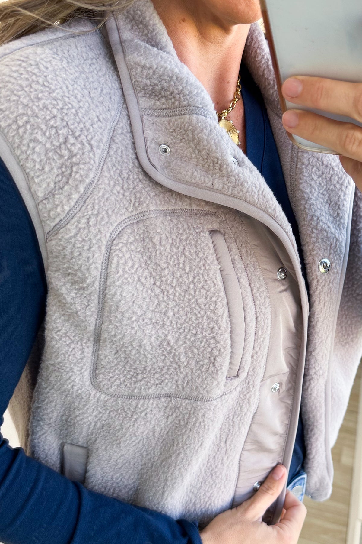 Thermal Fleece Vest With Pockets