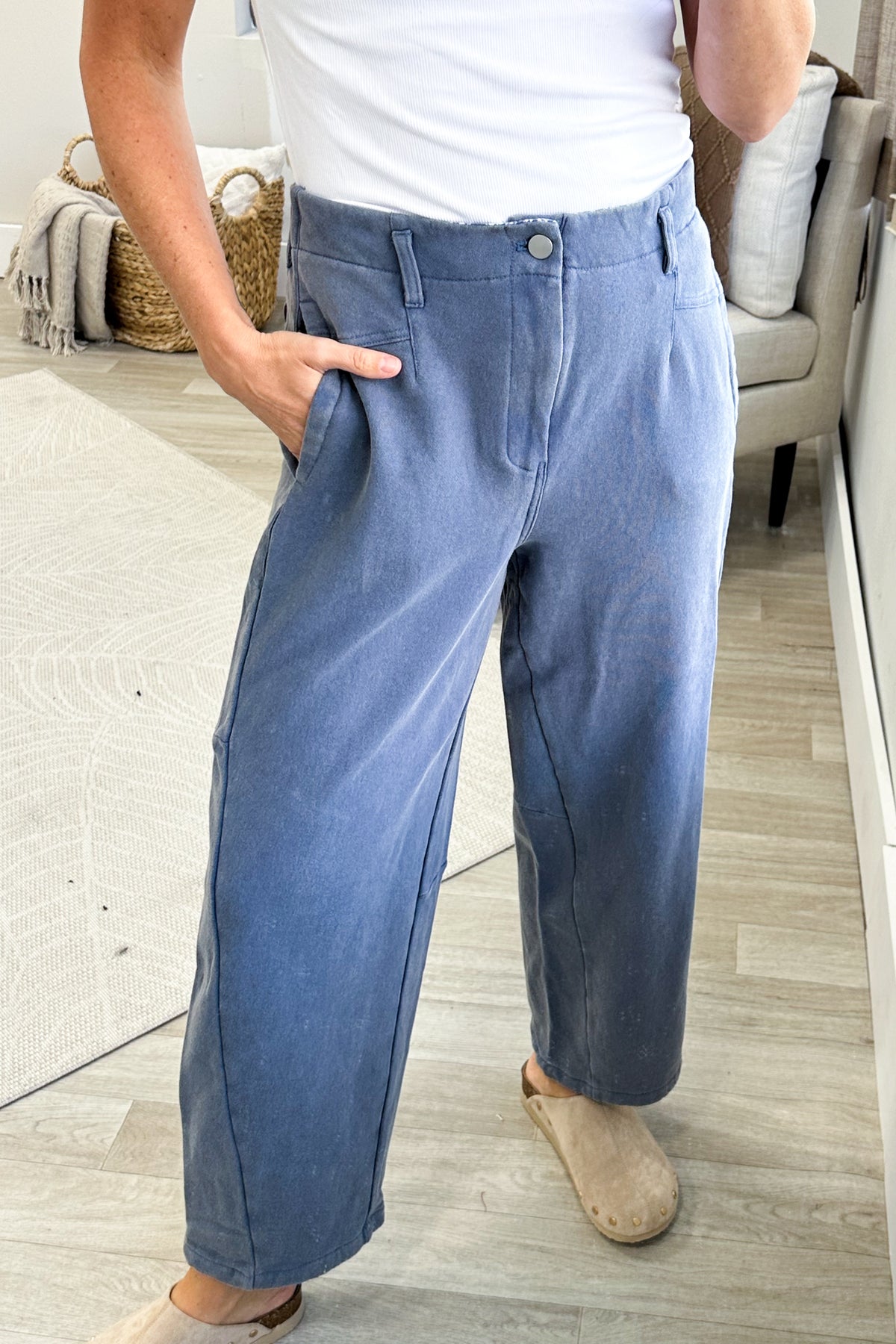 Mineral Washed Terry Knit Pants